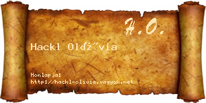 Hackl Olívia névjegykártya